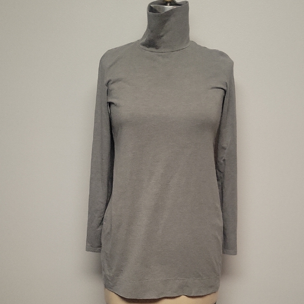 J. Jill Charcoal Long Sleeve Turtleneck Tunic